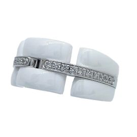 Chanel Ultra Ring in White Ceramic and 18K White Gold White Golden