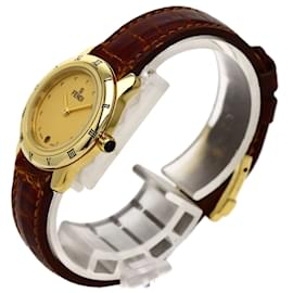 Fendi-Fendi 860L Gold Plated Leather Wristwatch-Other