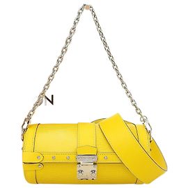 Borsa a Spalla Papillon Trunk Epi Louis Vuitton Giallo