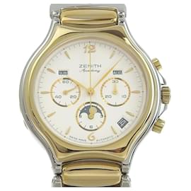 Zénith-Zenith El Primero Moon Phase Triple Calendar Automatic Watch-Silvery,Golden