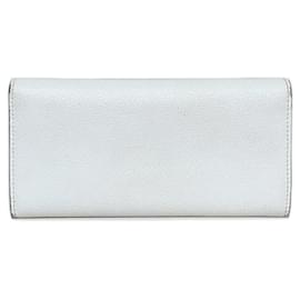 Fendi-Fendi Bifold Long Wallet-White,Golden