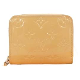 Louis Vuitton-Louis Vuitton Monogram Vernis Zippy Coin Purse-Beige,Other
