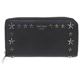 Portefeuille long Pippa Star Studs de Jimmy Choo Noir
