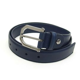 Bulgari Bvlgari Navy Leather Belt Navy blue