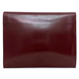 Hermès-Pochette en cuir Bordeaux Hermes-Bordeaux