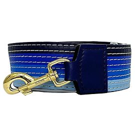 Loewe Blue Navy Gold Leather Shoulder Strap Blue Golden Navy blue