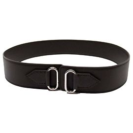 Hermès Hermes Dark Brown Leather Belt Silvery Dark brown