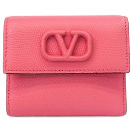 Cartera de cuero para mujer Valentino Garavani V-sling Rosa