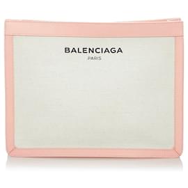 Balenciaga-Pochette en toile ivoire Balenciaga-Écru