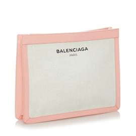 Balenciaga-Pochette en toile ivoire Balenciaga-Écru