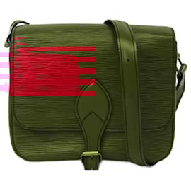Louis Vuitton-Louis Vuitton Epi Cartouchiere M52247 Shoulder Bag-Red