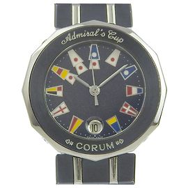 Corum Admiral's Cup Damenuhr Silber Marineblau
