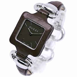 Gucci-Gucci Square Face Watch YA130.5-Brown,Silvery