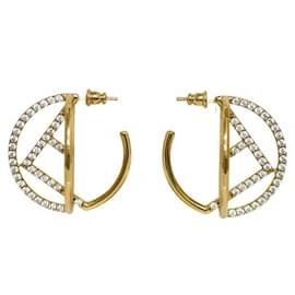Fendi-Fendi Gold Fizu Hoop Earrings-Other