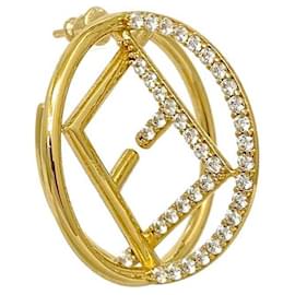 Fendi-Fendi Gold Fizu Hoop Earrings-Other
