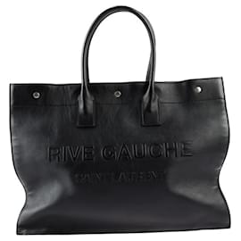 Saint Laurent-Saint Laurent Paris Rive Gauche Tote Bag-Black