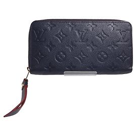 Louis Vuitton Zippy Wallet Empreinte Marine Rouge Red