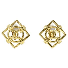 Boucles d'oreilles clips en plaqué or Chanel Doré