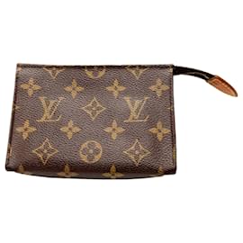 Louis Vuitton-Pochette Posh Toilette 15 Monogram Louis Vuitton-Marron,Monogramme