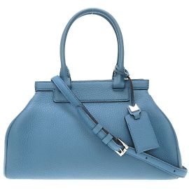 Bolsa de couro azul Moynat Pauline Azul