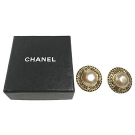 Orecchini a clip placcati oro Chanel D'oro