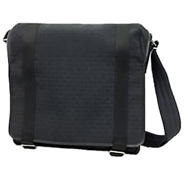 Christian Dior-Christian Dior Black Canvas and Leather Messenger Bag-Black