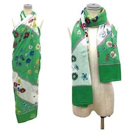 Hermès-Hermes Green Cotton Scarf-Green
