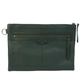 Balenciaga-Sac à main Balenciaga Classic Clip M 273022-Vert foncé