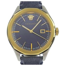 Versace-Relógio Versace VERA WR5-Dourado,Azul marinho