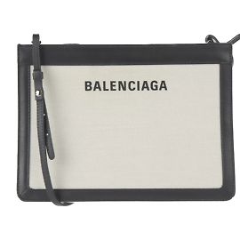 Balenciaga Navy Pochette Schultertasche Schwarz