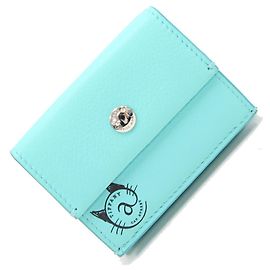 Tiffany & Co Tiffany Blue Leather Trifold Wallet Other