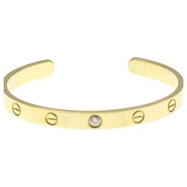 Cartier-Cartier Love Breath 1P Diamond Open Bangle-Golden