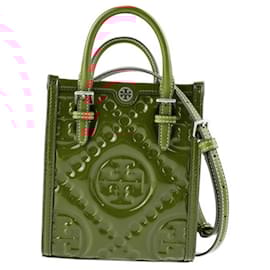 Tory Burch-Tory Burch T Monogram Mini Puffy Tote Handbag-Brown,Red