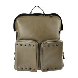 Jimmy Choo Lennox Olive Leather Backpack Olive green