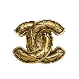 Broche Matelassée Cocomark de Chanel Doré