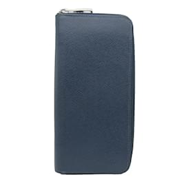 Louis Vuitton-Louis Vuitton Taiga Zippy Wallet M32837-Blue,Navy blue