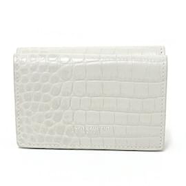 Saint Laurent-Saint Laurent Tiny Wallet Trifold-White