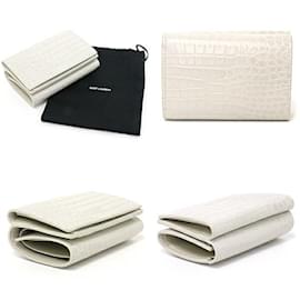 Saint Laurent-Saint Laurent Tiny Wallet Trifold-White