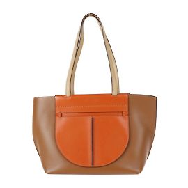Bolsa Tote Tasca Tod's em couro bege marrom laranja Marrom Bege Laranja