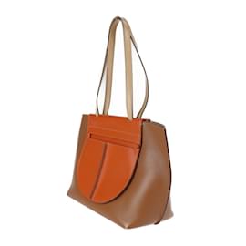 Tod's-Tod's Tasca Tote Bag-Brown,Beige,Orange