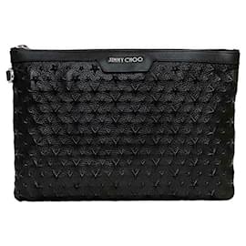 Jimmy Choo-Pochette en cuir noir Jimmy Choo-Noir