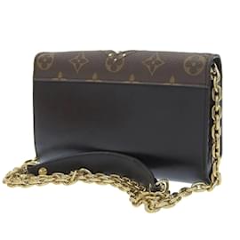 Louis Vuitton-Louis Vuitton Monogram Portefeuille Twist Chain Shoulder Bag-Black,Monogram