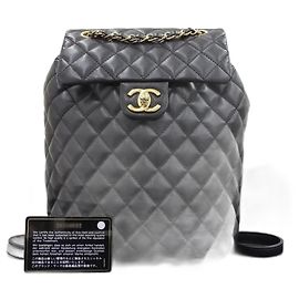 Chanel Matelasse Coco Mark Backpack Black