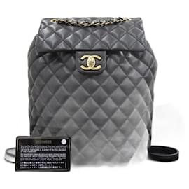 Chanel-Chanel Matelasse Coco Mark Backpack-Black