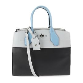 Borsa City Steamer MM Louis Vuitton Marrone Nero Blu