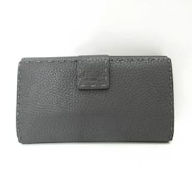 Fendi-Fendi Selleria Peekaboo Long Bifold Wallet-Brown