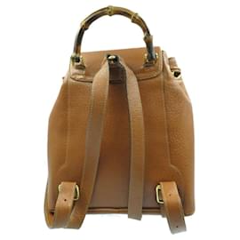 Gucci-Gucci Bamboo Leather Mini Rucksack Backpack-Brown