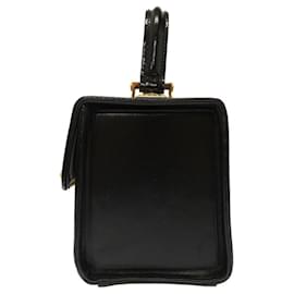 Versace-Versace Sun Leather Enamel Black Handbag-Black