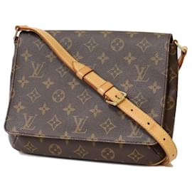 Louis Vuitton-Louis Vuitton Monogram Musette Tango Shoulder Bag-Brown,Monogram