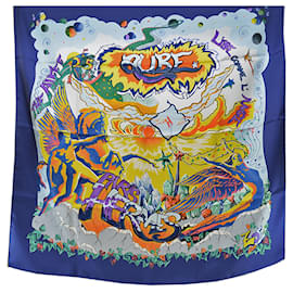 Hermès-Hermes Scarf Carre 90 THE ALFEE 25th Anniversary-Multiple colors,Yellow,Navy blue